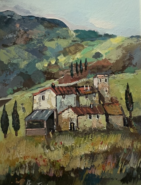 Ilario Fratini | Untitled  House on hillside tuscany |McAtamney Gallery and Desgin Store | Geraldine NZ